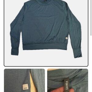 Vuori women’s daydream crew tee Teal Crewneck Sweater Large